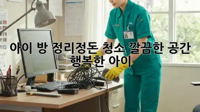 아이 방 정리정돈 청소: 깔끔한 공간, 행복한 아이